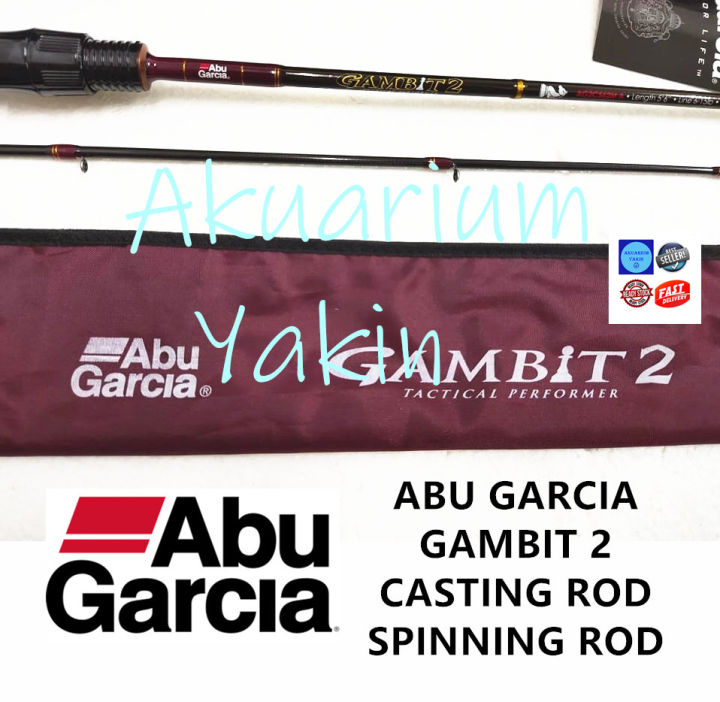4077 ABU GARCIA GAMBIT 2 CASTING SPINNING FISHING ROD GAMBIT2