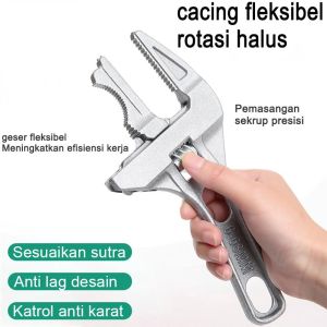 Kunci inggris/Universal Adjustable Wrench Spanner/Besar Serbaguna Murah Universal Ajaib Kunci Pipa Kunci inggris universal 6-68mm silver