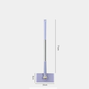 Flat Mop Mini Dust Cleaning Mop Hands-Free Automatic Cloth Changing Compatible with Tissue Towel Rotating Electrostatic