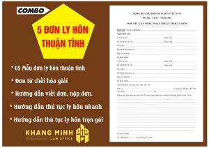 Combo 5 đơn ly hôn thuận tình mới nhất +Đơn từ chối hoà giải+Hướng dẫn viết đơn