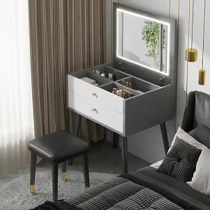 Dressing Table Bedroom Modern Simple New Italian Flip Small Cosmetic Mirror Table Home Storage Cabinet Integrated Table