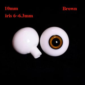 DOWNA 10/18mm Mắt thủy tinh Tím Vàng Xanh Dễ thương Phụ Kiện Đồ Chơi Thú Cưng An Toàn 1/4 Mắt Iris Nhỏ Dành cho búp bê BJD 1/6
