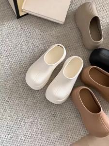 [Free Shipping] Korean-Style Sporty Casual Non-Slip Outdoor Thick-Soled Height-Increasing Closed-Toe Slippers For Women New Summer Solid-Color Versatile Sandals