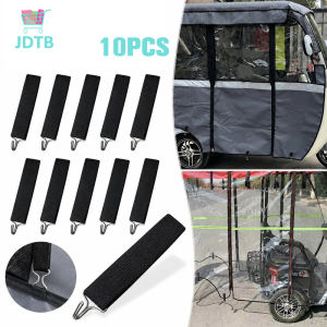 10pcs Universal Electric Tricycle Canopy Hook Elastic Band Iron Hook Windproof Sunshade Canopy Hook
