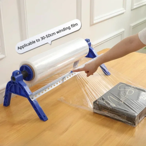 Wrapping Film Packaging Machine DTF Film Holder Packing Device with Cutter Cling Film Capsule Apparatus Cuttable Wall Mount Kit