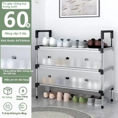 Giá để giày đơn giản để vào lưu trữ nhiều lớp chống bụi cho phòng cho thuê trong nhà ở lối vào nhà tủ giày không chiếm diện tích