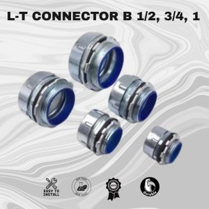 Tight Water Conduit Hub – Blue Liquid Tight Connector (L-T Type) B (1/2" 3/4" 1")