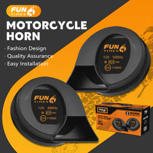 【24H】A Pair Of FunTimes Motorcycle Horns Super Loud Power Waterproof Car Motorcycle Accessories Brand New