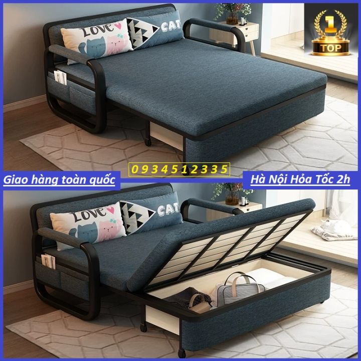 [VIDEO] Giường Sofa Gấp Gọn Có Ngăn Chứa Đồ. Ghế Sofa Giường Đa Năng Kt 1m58 x 1m90 Tặng Kèm 2 Gối. Giường Ngủ Thông Minh Gấp Gọn. Sofa Giường Gấp Gọn Đa Năng