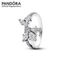 Pandora Sparkling Asymmetrical Herbarium Cluster Ring. 