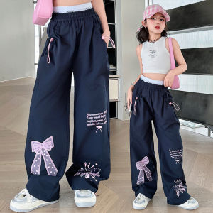 กางเกงคาร์โก้เด็ก เด็กผู้หญิง ชุดฤดูร้อน รุ่นบาง ทรงหลวม 2025 ใหม่ กางเกงสแล็ค