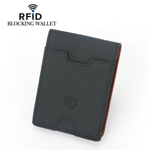 AE Exclusive to Russia  RFID Mens Top Layer Cowhide Dollar Clip Wallet   Best-selling card holder and coin purse