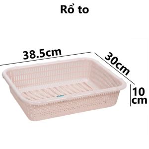 Rổ Vuông Đốt Trúc HOKORI Nhựa VIỆT NHẬT 3536-39 - Đựng Tài Liệu Gia Vị Đồ Phòng Tắm