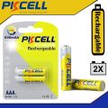 PKCELL 2pcs AAA Rechargeable Battery (600mAh | 1000mAh | 1200mAh) 1.2V 3A AAA Ni-MH Rechargeable Battery Over 1000times Cycles. 