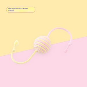 ลูกบอลของเล่นแมวน่ารักลายหมีบินได้สำหรับอินเตอร์แอกทีฟและทำความสะอาดฟันดีไซน์เชื่อกเซ็กส์ทอย