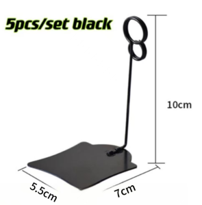 5Pcs/set Price Name Tag Clip Stand Stainless Steel Cake Bread Price Label Holder