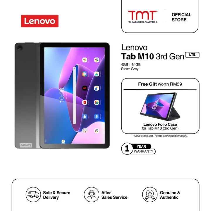 Lenovo Tab M10 3rd Gen LTE TB-328XU Tablet (4GB RAM + 64GB ROM) | Storm ...