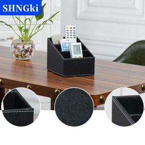 [COD] 🔥🔥🔥SHNGki PU da điều khiển từ xa chủ Máy tính để bàn tổ chức hộp lưu trữ cho TV hướng dẫn Thư Điện thoại văn phòng phân loại lưới mỹ phẩm Bút giá