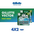 Gillette Vector Isi Ulang Pisau Cukur Pencukur Isi 4 x2. 