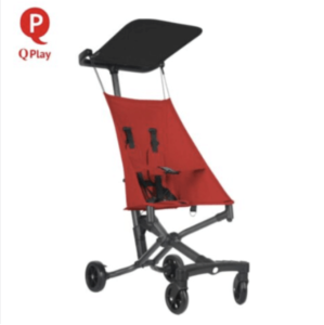 QPlay T18 Pushchair EN71 - Black/ Grey/ Red