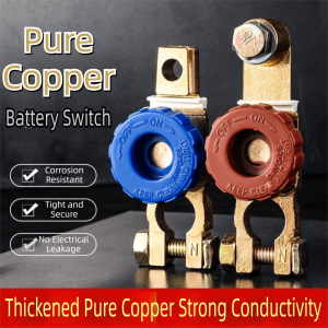 ADREE Quick Cut-off Switch Car Battery Switch Terminal Parts Copper Leakage Protection Battery Disconnect Isolator  Cut Off Switch Protector Automotive Accessories