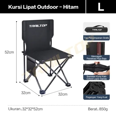 TrailTop Meja Camping Lipat Baja Karbon Meja Lipat Outdoor Kursi Lipat Dan Meja