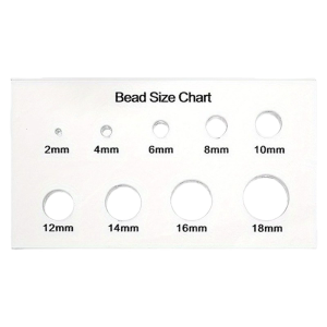 Portable Acrylic Bead Measurement Tool with 9 Standard Sizes Bead Measuring Ruler Template for Crafting Projects