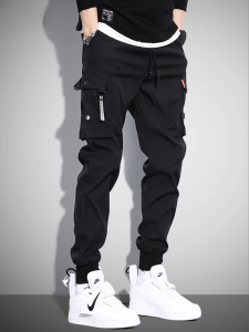 Cargo Pants for Men Jogger Pants American High Street Black Versatile Pants Korean Version Trendy Casual Pants