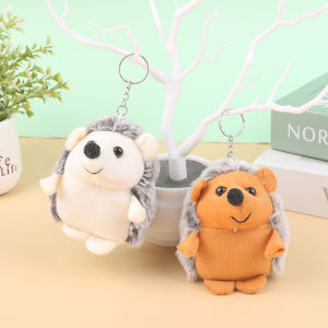 [Childhood MS] Cute Hedgehog Plush Toy Cartoon Animal Pendant Soft Stuffed Doll Keychain Backpack Car Bag Key Ring Decor Kid Gift