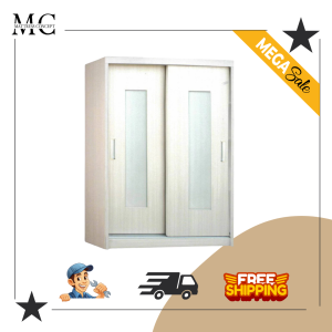 【LOCAL SELLER】Zest White Wash 5ft Sliding Wardrobe