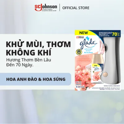 GLADE Bộ Máy & Lõi Xịt Phòng Tự Động Hương Hoa Mẫu Đơn & Quả Mọng 252ml