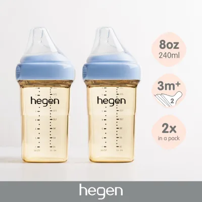 Hegen 8oz Feeding Bottle 2-pack Blue