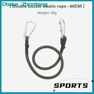 Dtake 30 60 90 120cm Carabiner Elastic Rope Outdoor Camping Luggage Strap Clothesline Stretch Durable Camping Equipment Multifunction