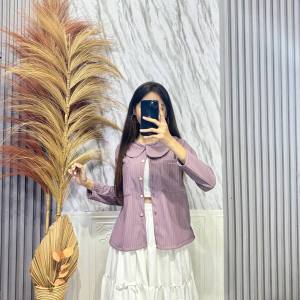 BRIEE FASHION- MARY JANE BUTTON CARDIGAN / KOREAN COLLAR KNIT KANCING VINTAGE -PN