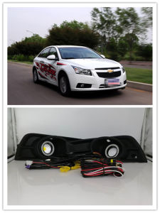 LED Fog Lights Assembly For Chevy Chevrolet Cruze 2009 2010 2011 2012 2013 Front Bumper Fog lamp Replacement Angel Eye Daylight