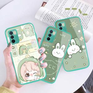 Softcase Glass Kaca GREEN untuk Oppo & Vivo