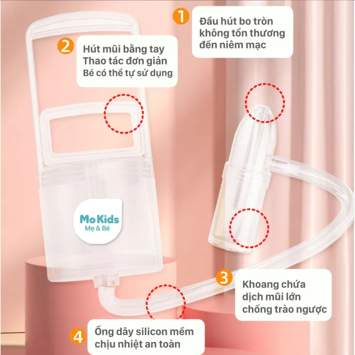Bộ dụng cụ Hút Mũi, máy Hút Mũi an toàn cho trẻ sơ sinh và trẻ nhỏ