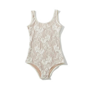Womens Tank Double Layer Lace Bodysuit With Low Back Detail2026