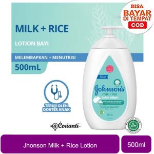 [500Ml] - Lotion Bayi Johnsons & Johnsons Milk + Rice Baby Lotion | Cotton Touch Cerianti