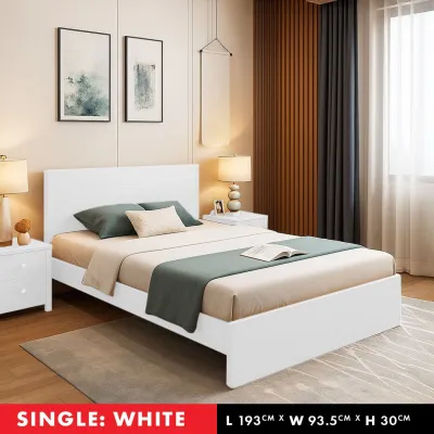 KENZZO Single Wooden Bed Frame | Pull Out Bed Frame | Wooden bed frame | Single Bed fame with headboard | Single Bed Frame with drawer