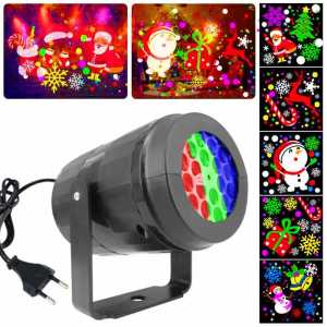 PROMO FLDJL Lampu Proyektor Natal LED Outdoor 16 Pattern Waterproof 240V 5W - FL12V