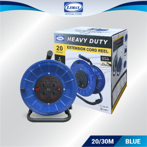 LMX (100% Copper) 4 Gang Heavy Duty Extension (20M 30M) Multi Universal Socket Reel Safety Thermal Industrial Extension