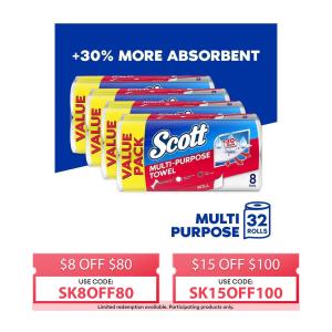 Scott Multi Purpose Kitchen Towels - 32 Rolls