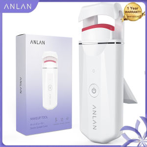 ANLAN 2025ที่ดัดขนตาไฟฟ้า Pro 10วินาทีอุ่นที่ดัดขนตาอุณหภูมิได้อย่างรวดเร็วซิลิโคนอุณหภูมิ2ระดับกันลวกน้ำหนักเบา Type-C ชาร์จได้1ปี