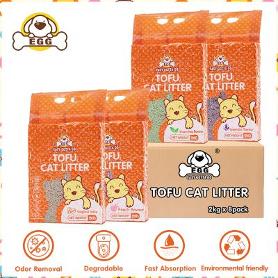 【พร้อมส่ง】EGG ทรายแมวเต้าหู้ 2KG/6L 4กลิ่น ทรายแมว กำจัดกลิ่น ผลิตจากกากถั่วเหลืองธรรมชาติ