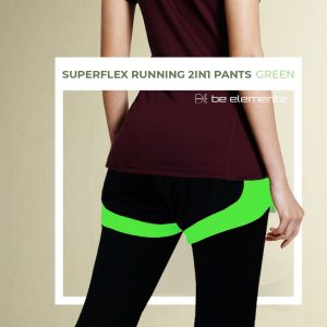 BE Elementz SuperFlex Running 2-IN-1 PantWRS0004 (Green)
