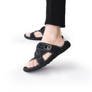 L-TRACK Sandal kulit pria davis 04 size 39-43 model kasual distro selop paling populer