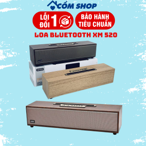 (Thiết kế vân gỗ) Loa Bluetooth XM-520 Nghe Nhạc Hay Âm Thanh Sống Động Hỗ Trợ Cắm Usb Thẻ Nhớ Pin trâu