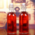 Chai thủy tinh Giara tròn bầu nắp gài 500ml 1000ml. 