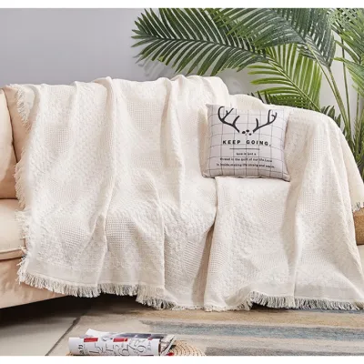 Khăn trải sofa dệt 3D chất liệu vải thô phong cách Bắc Âu